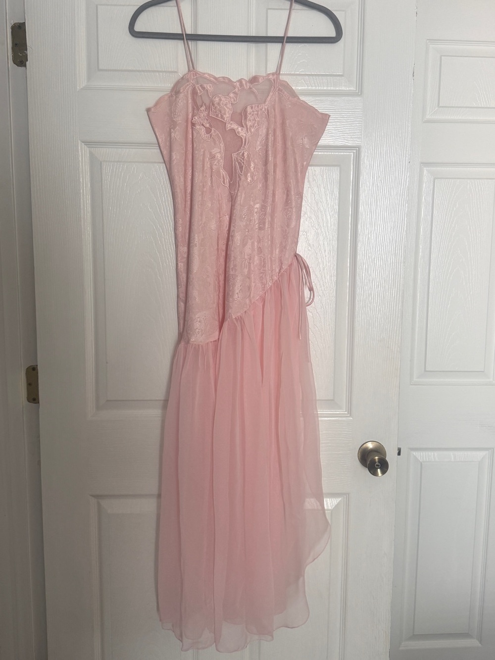 Vintage Victoria's Secret Pink Beaded Butterfly Slip Dress